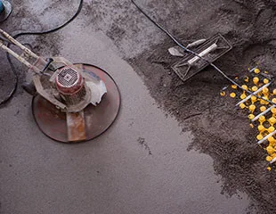 polishing machine on concrete