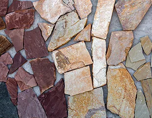 samples of different landscaping stone